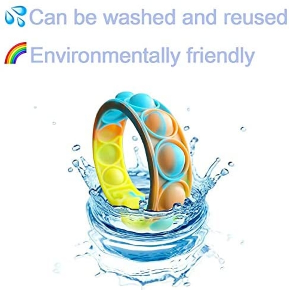 Fidget Pop it toy bracelet/no age limit & can be played by anyone - Color Varies - Picture 3 of 6